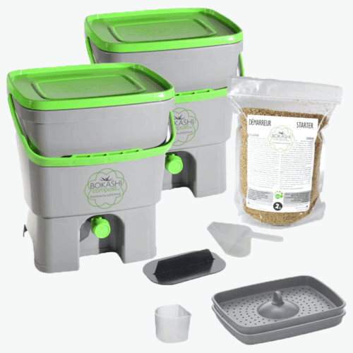Starter Kit Classique : 2 seaux Bokashi + 2kg Démarreur